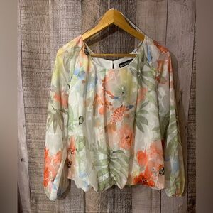 Frank Lyman Design Multicolor Floral Blouse